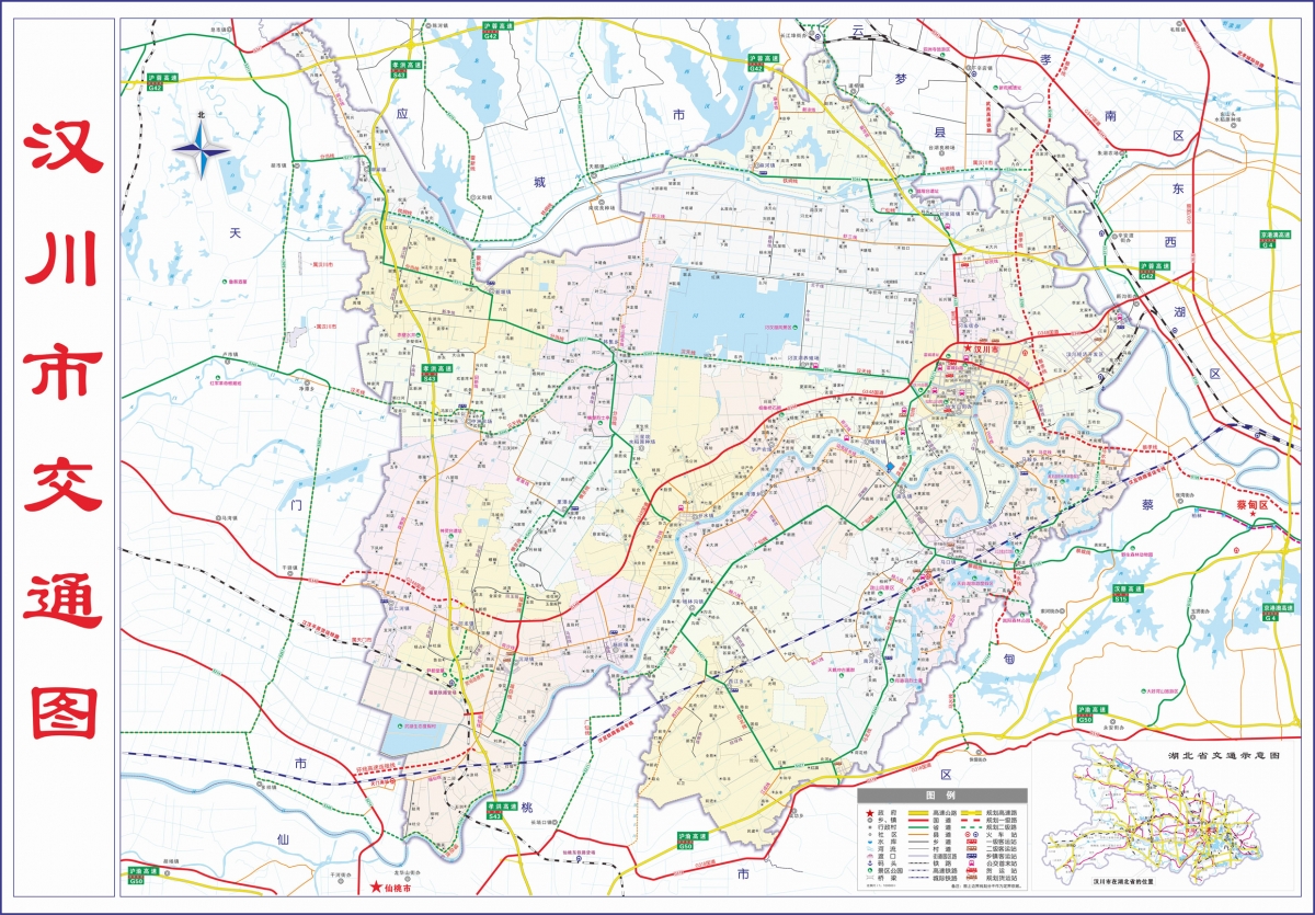 汉川市交通示意图